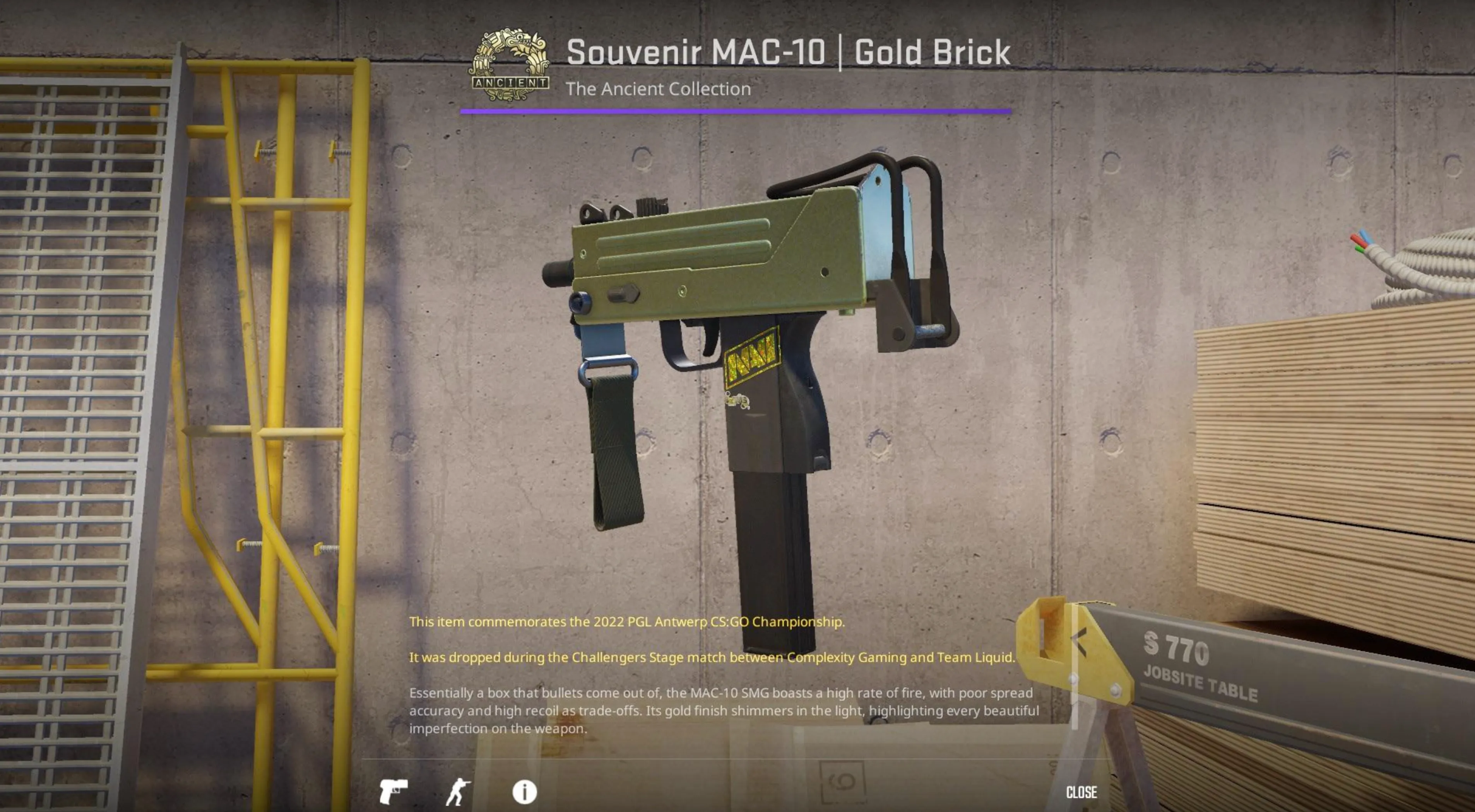 MAC-10 Gold Brick